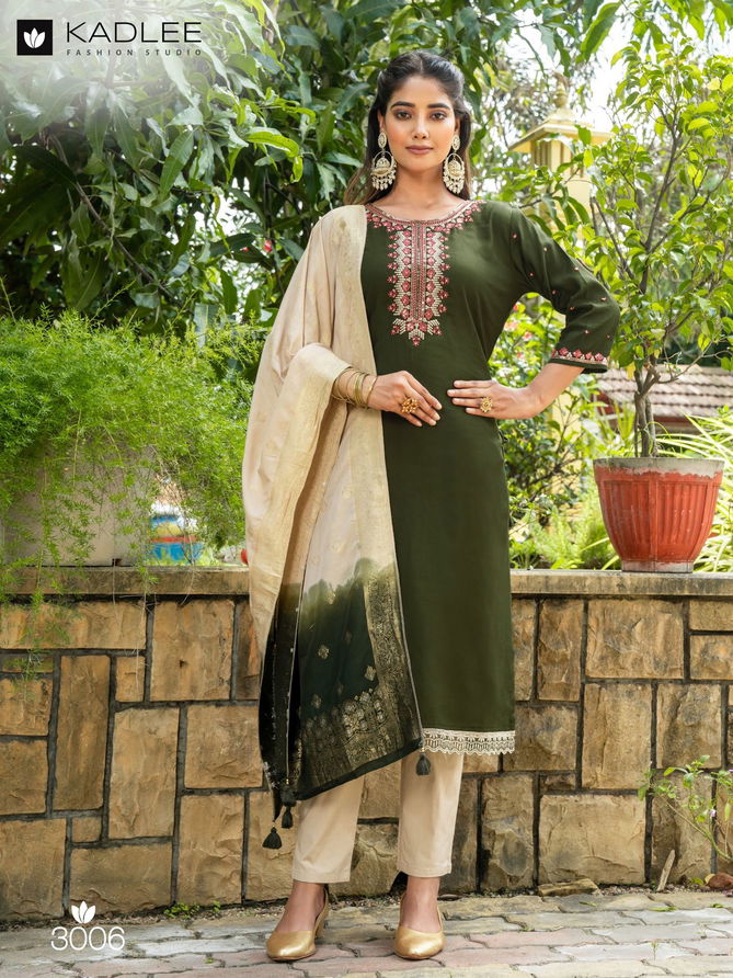 Bahaar By Kadlee Viscose Weaving Kurti With Bottom Dupatta Wholesale Shop In Surat